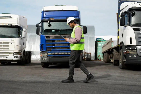 Operatore che compila documenti doganali su merce in arrivo – pratiche import-export in magazzino Licci Logistica