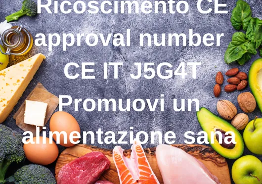 Locandina informativa sullo stabilimento con Bollo CE per deposito frigorifero alimentare